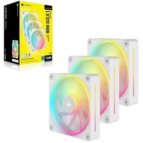 Resim Corsaır İcue Lınk Lx120 Rgb 120mm Pwm Beyaz Üçlü Kasa Fanı - 