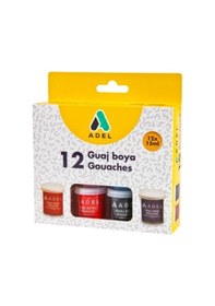 Resim Adel Guaj Boya 15Ml 12 Renk Çok Renkli 