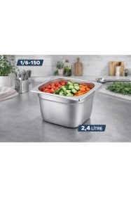 Resim Net Çelik Gastronom Küvet Gn 1/6-150 