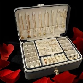 Resim Willowhaven Beyaz Kadife Astarlı 1 Adet Pu Takı Kutusu - Kolye, Yüzük Ve Küpe Saklama 