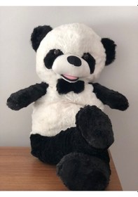 Resim Sevimli Panda Peluş Oyuncak Dev Boy 75 Cm Hediyelik Uyku Arkadaşı Beyaz 