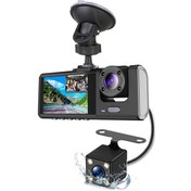 Resim Ön Ve Arka İç Mekan 3 Kamera 1080p + 720p + 480p Araç Dikiz Aynası Video Kayıt Kamerası Gece Görüşlü Araç Kamerası Kaydedici Güvenlik Sürüş Kaydedici 