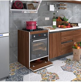 Resim Kenzlife Ankastre Modülü Kabini Berilyum Cvz Fırın Ocak Dolabı Kapaklı 