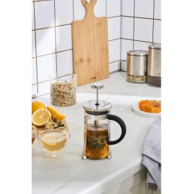 Resim PremiumPort Cam French Press, 350 Ml, Metalik Tasarım, Hediye Kaşıklı, Yüksek Kalitede 