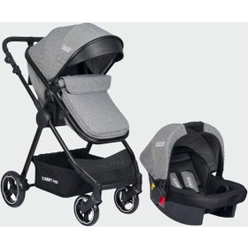 Resim Tommybaby Handy Black New Travel Sistem Bebek Arabası Puset 