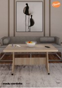 Resim Eliusta Tekerlekli Mdf Masa %100 Mdf Orta Sehpa Salon Sehpa 