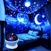 Resim 1 Adet Rüya Renkli Yıldız Romantik USB Projeksiyon Dekoratif Işık, Yatak Odası Başucu Lambası, Oturma Odası Aydınlatma, Gece Lambası, Restoran Dekoru, Sevgililer Günü ve Noel Hediyesi 