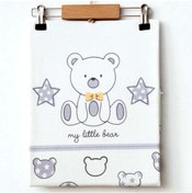 Resim Minituffy Penye Yıldızlı Ayı Desenli Battaniye 85x80 Cm 1011 Gri 