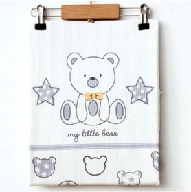 Resim Minituffy Penye Yıldızlı Ayı Desenli Battaniye 85x80 Cm 1011 Gri 