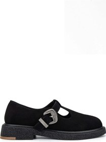 Resim Tamer Tanca Kadın Hakiki Deri Siyah Süet Casual Ayakkabı 1061 2259 Bn Ayk Sk24-25 Sıyah Suet Siyah Süet 