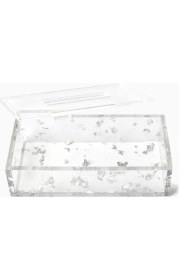 Resim Reçine Gümüş Pulllu Mendil Kutusu, Şık & Dayanıklı 