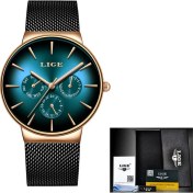 Resim Hanyang Gül Altın Yeşil Lıge Yeni Moda Erkek Saatler Üst Marka Lüks Kuvars Izle Erkekler Örgü Çelik Su Geçirmez Erkekler Için Ultra-Ince Kol Saati Spor Saat (Yurt Dışından) 