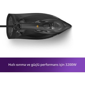 Resim Philips 7500 Serisi Siyah Azur Dst7511/80 Buharlı Ütü 3200w Üstün Performans 