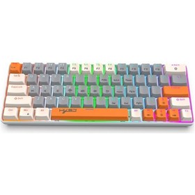 Resim Hxsj K88 Üç Renkli Mil Mekanik Klavye Kompakt Ve Ergonomik Tasarım Buz Mavisi Arka Aydınlatma Çoklu 