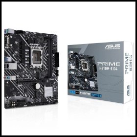 Resim Asus Prıme H610M-E D4-Csm, 2xddr4, 2x M.2, D-Sub, Hdmı, Dp, 12-13.nesil, LGA1700 Soket, Anakart 