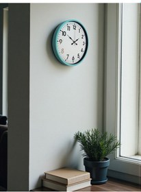 Resim 36 Cm Turkuaz Dekoratif Klasik Duvar Saati Turkuaz 