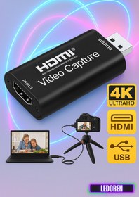 Resim L'eDoren Video Capture Usb 2.0 To Hdmı Çevirici Dönüştürücü Adaptör Ut-326 