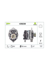 Resim Renault Kangoo 1997-2001 Arası D 55 1.9 Valeo Marka Alternatör 