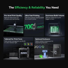 Resim Creality Ender-5 Max 3D Yazıcı, Büyük Hacimli Kask Yazıcısı, Ultra Hızlı 700 Mm/s, Alüminyum Çerçeve, Otomatik Yatak Seviyelendirme, Durum Ekranı, Geniş Kurulum Alanı 400 × 400 × 400 mm 