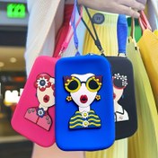 Resim Goddess Sticker Silikon Makyaj Çantası, Plaj El Çantası - Taşınabilir Çok Amaçlı Bozuk Para Cüzdanı & Tuvalet Organizeri, Minimalist Seyahat Clutch 