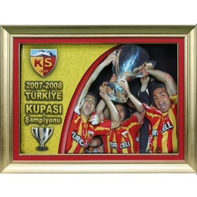 Resim Kayserispor 2007-2008 Ziraat Kupası Kağıt Rölyef Tablo 
