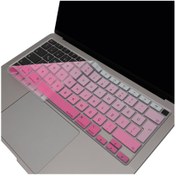 Resim McStorey Macbook Air M1 Klavye Kılıfı Türkçe Q Baskı A2179 A2337 Uyumlu Gradient Pembe 