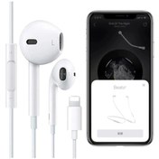 Resim hugoexport Iphone 8 *tak Çalıştır* Kablolu Bluetooth Kulaklık, Lightning Mikrofonlu *kutulu* 