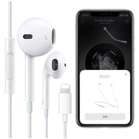 Resim hugoexport Iphone 8 *tak Çalıştır* Kablolu Bluetooth Kulaklık, Lightning Mikrofonlu *kutulu* 