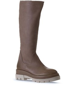 Resim Bueno Shoes Vizon Deri Kadın Düz Çizme 01wv2906 