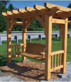Resim BUĞLEM Sibirya Çamı (100x50 Oturum) Buggy Ahşap Pergole Salıncak 