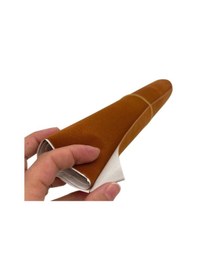 Resim Angel Çanta Aksesuar Yapışkanlı Taba Renk Nubuk Kumaş, Abiye Çanta Kalıp Astarı 