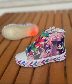 Resim Surpie Shoes Kuromi Kız Çocuk Ayakkabı, Kuromi Convers, Kız Çocuk Günlük Ayakkabı (31-35 NUMARA ARALIĞI IŞIKSIZDI 