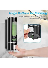 Resim Mainshop 1 Adet Siyah Sıvı Sabunluk Plastik 400 Ml Duş Jeli Şampuan Şişesi , Hastane, Banyo, Mutfak M-52 Siyah 