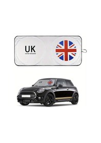 Resim Goldenqian Union Jack Güneşlik Mini Cooper F55 F56 F54 F60 R55 R56 R58 R59 R60 R61 İçin Uygundur Red Union Jack 