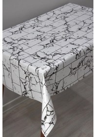 Resim Elyaf Silinebilir Pvc Muşamba Masa Örtüsü Tuğla Mermer - 190-tmddhome 