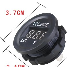 Resim Speeduf DC7V-30V LED Panel Mini Dijital Voltmetre - Yeşil 