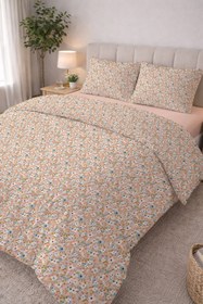 Resim Evmila Minik Çiçekler Desenli Nevresim Takımı - 220x240 Cm Nevresim + 50x70 Yastık kılıfı + 180x200 Cm Çarşaf 