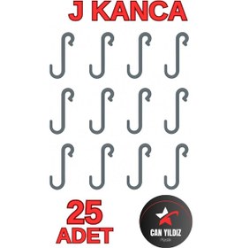 Resim 25 Adet Siyah Plastik Askı J Kanca Mutfak Ve Banyo İçin Aksesuar J Askılık Siyah 