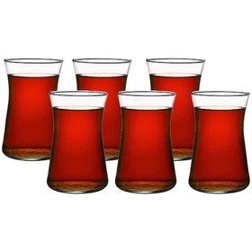 Resim Paşabahçe 42361 Heybeli 6 Lı Çay Bardağı Şeffaf 