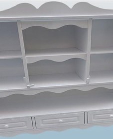 Resim Hobi Adn 90353 Dekoratif Mutfak Dolap 3çekm Terek Mdf Parlak Beyaz Lake El Yapım 