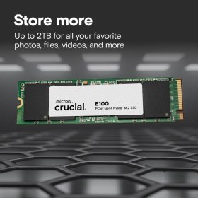 Resim Kaia Life Crucıal CT1000E100SSD8, E100, 1tb, 5000/4500, Gen4, Nvme Pcıe M.2 2280, SSD 