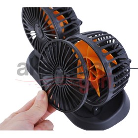 Resim carlone Araç Içi Vantilatör Fan Çift Başlıklı 12cm 24volt - Ultra Yüksek Devir - A+ Ürün 