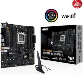 Resim Asus Tuf Gamıng A620m-plus Wıfı 4xddr5 2xdp/1xhdmı 2xm.2 Am5 Anakart 