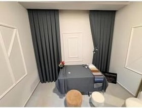 Resim Roma 18542-D K.Gri Keten Tek Kanat (Pilesiz) Fon Perde 