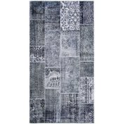 Resim Nuvomon Kadife Patchwork Halı - Gri - 80x150 cm 