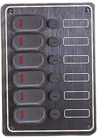 Resim 6 Adet Su Geçirmez Switch'Li Sigortalı Kontrol Kumanda Paneli 