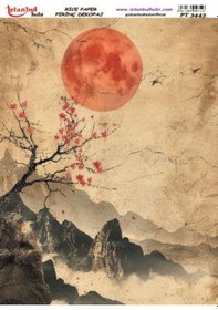 Resim Pirinç Dekopaj Kağıdı 30x42cm Pt-3443 Uzak Doğu 