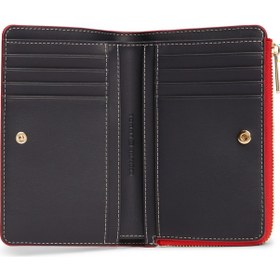 Resim Tommy Hilfiger Th Icon Bıfold Wallet Monoplay Kadın Mavi Cüzdan - Aw0aw18594 