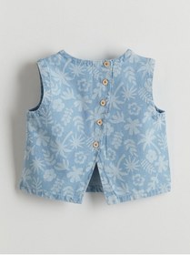 Resim LC Waikiki Vizyon Yeni Sezon Çiçekli Kız Çocuk Jean Bluz 