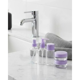 Resim SÜS Mey Ithalat® 5 Parça Seyahat Banyo Seti 30 ml Şeffaf Taşınabilir Şişe Seti 